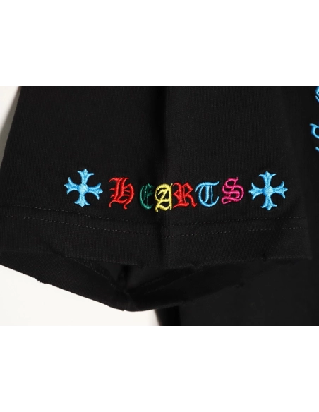 Chrome Hearts Colorful Logo Print Short-Sleeve T-Shirt TSK1,Chrome Hearts