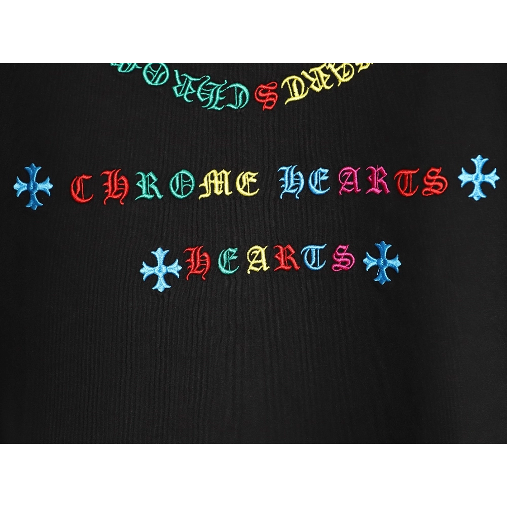 Chrome Hearts Colorful Logo Print Short-Sleeve T-Shirt TSK1,Chrome Hearts