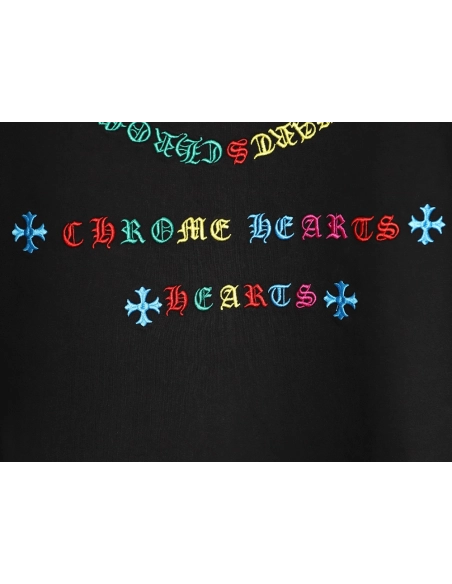 Chrome Hearts Colorful Logo Print Short-Sleeve T-Shirt TSK1,Chrome Hearts