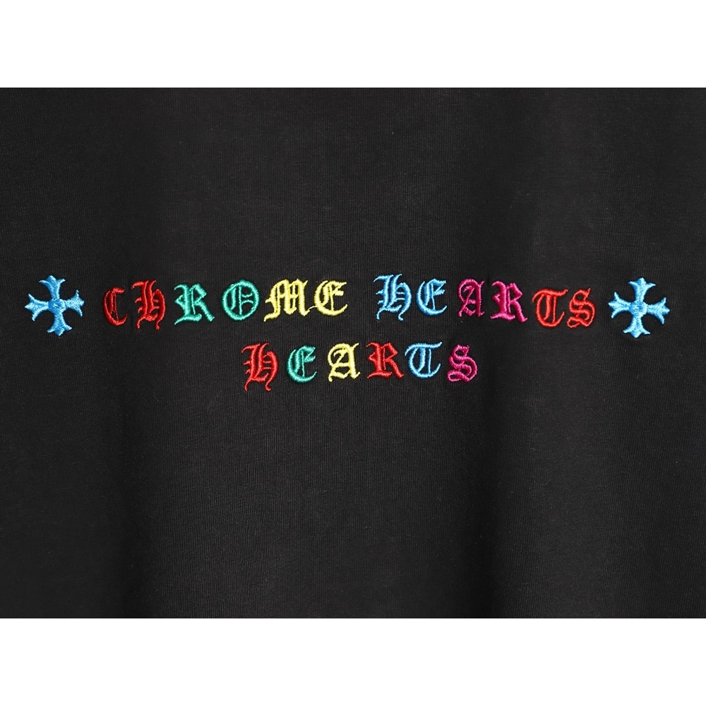 Chrome Hearts Colorful Logo Print Short-Sleeve T-Shirt TSK1,Chrome Hearts