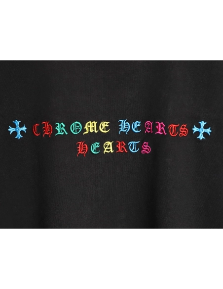 Chrome Hearts Colorful Logo Print Short-Sleeve T-Shirt TSK1,Chrome Hearts