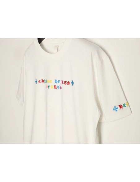 Chrome Hearts Colorful Logo Print Short-Sleeve T-Shirt,Chrome Hearts