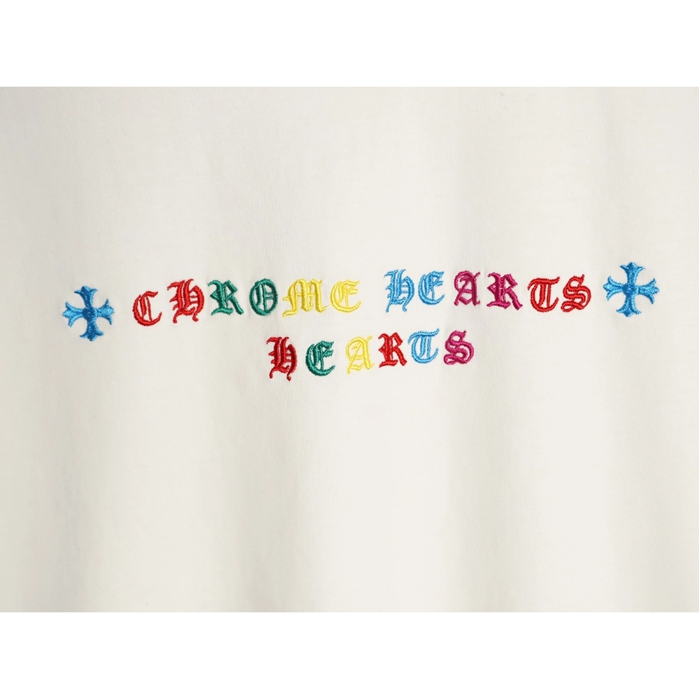 Chrome Hearts Colorful Logo Print Short-Sleeve T-Shirt,Chrome Hearts