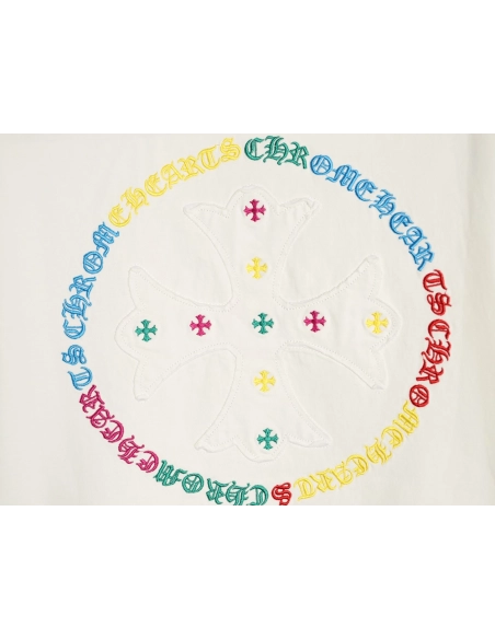 Chrome Hearts Colorful Logo Print Short-Sleeve T-Shirt,Chrome Hearts