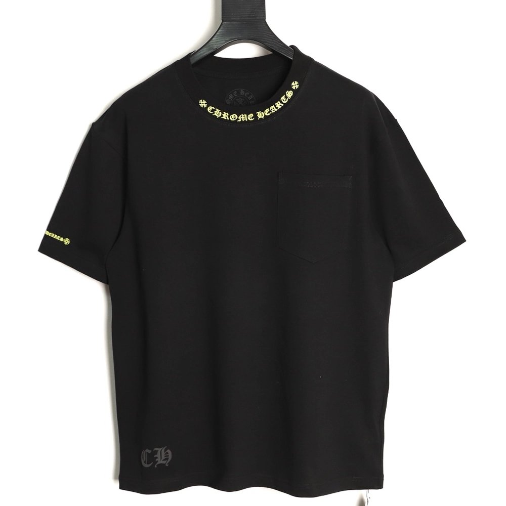 Chrome Hearts Pink Graffiti Print Short-Sleeve T-Shirt TSK1,Chrome Hearts