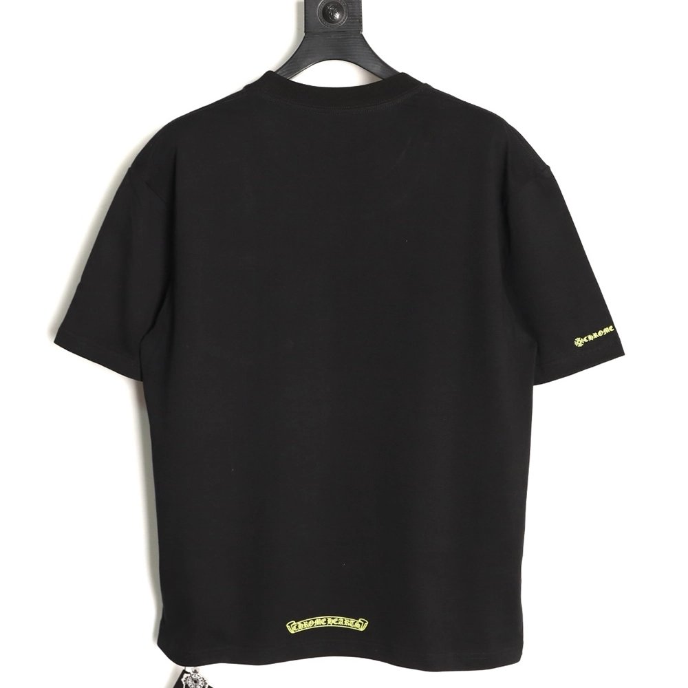 Chrome Hearts Pink Graffiti Print Short-Sleeve T-Shirt TSK1,Chrome Hearts