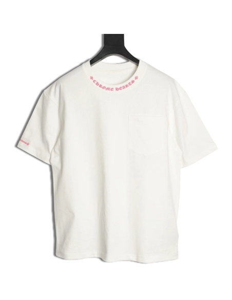 Chrome Hearts Pink Graffiti Print Short-Sleeve T-Shirt,Chrome Hearts