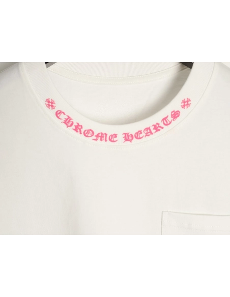 Chrome Hearts Pink Graffiti Print Short-Sleeve T-Shirt,Chrome Hearts