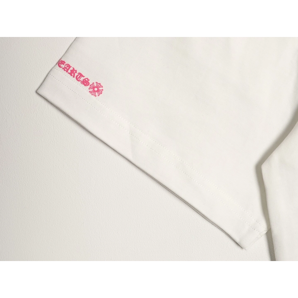 Chrome Hearts Pink Graffiti Print Short-Sleeve T-Shirt,Chrome Hearts
