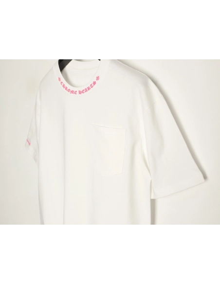 Chrome Hearts Pink Graffiti Print Short-Sleeve T-Shirt,Chrome Hearts
