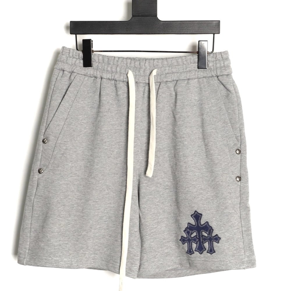 Chrome Hearts Cross Appliqu¨¦ Embroidered Shorts,Chrome Hearts