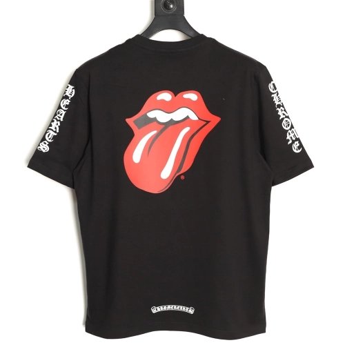 Chrome Hearts "Big Tongue" Print Short-Sleeve T-Shirt TSK1,Chrome Hearts