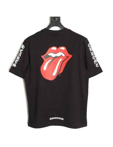 Chrome Hearts "Big Tongue" Print Short-Sleeve T-Shirt TSK1,Chrome Hearts
