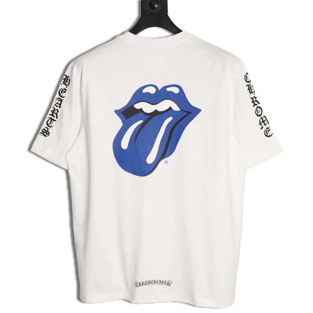 Chrome Hearts "Big Tongue" Print Short-Sleeve T-Shirt,Chrome Hearts