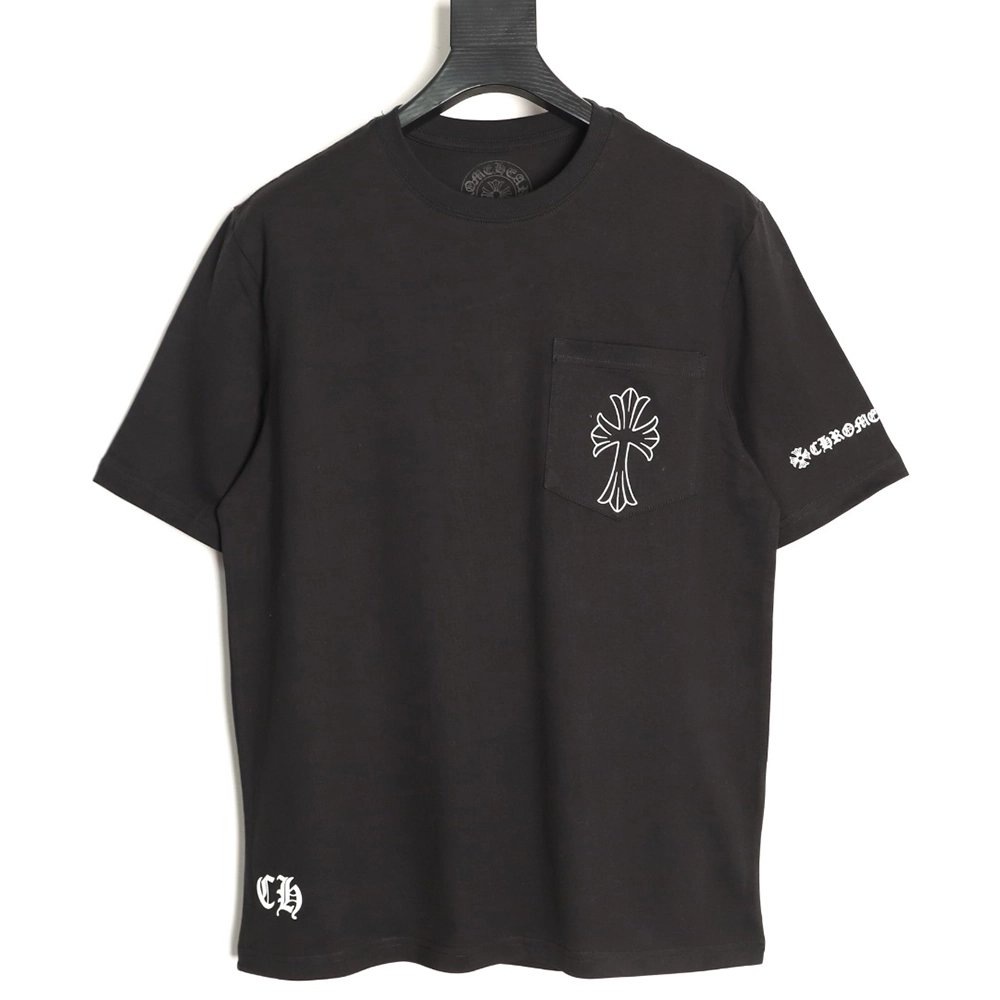 Chrome Hearts Sketch Cross Print Short-Sleeve T-Shirt TSK1,Chrome Hearts