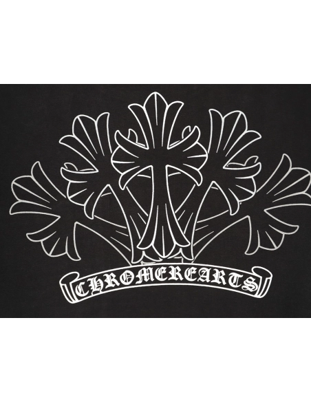 Chrome Hearts Sketch Cross Print Short-Sleeve T-Shirt TSK1,Chrome Hearts