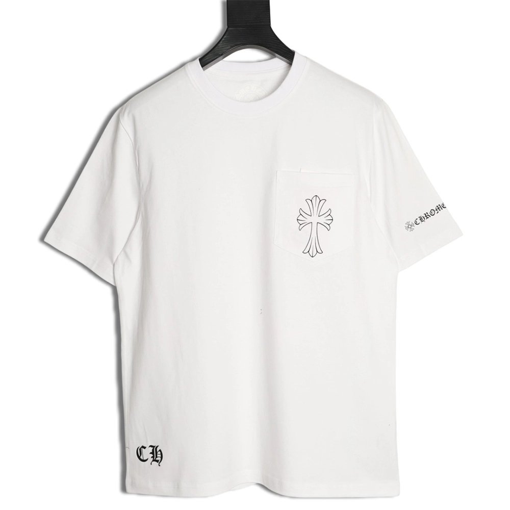 Chrome Hearts Sketch Cross Print Short-Sleeve T-Shirt,Chrome Hearts