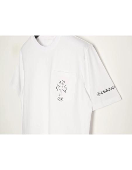 Chrome Hearts Sketch Cross Print Short-Sleeve T-Shirt,Chrome Hearts