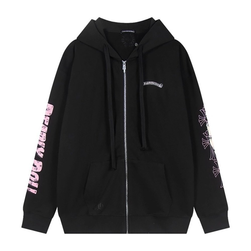 Chrome Hearts Deadly Doll Zip-Up Hoodie,Chrome Hearts