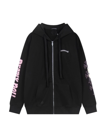 Chrome Hearts Deadly Doll Zip-Up Hoodie,Chrome Hearts