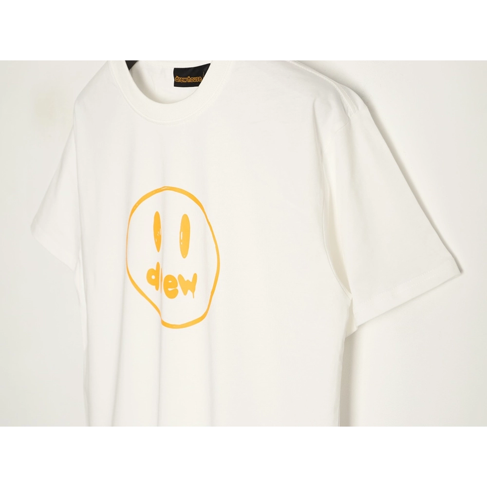 Drew House Line Smiley Face Print Crew Neck Short Sleeve T-Shirt,drew house