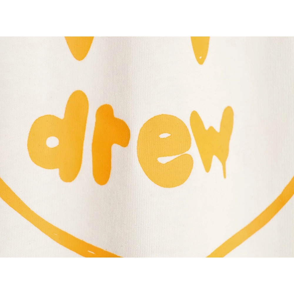 Drew House Line Smiley Face Print Crew Neck Short Sleeve T-Shirt,drew house
