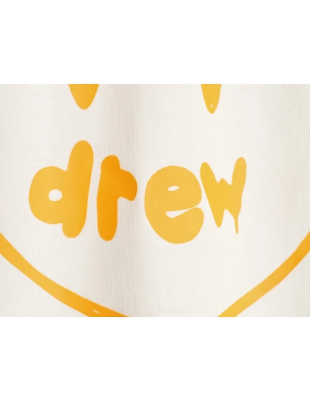 Drew House Line Smiley Face Print Crew Neck Short Sleeve T-Shirt,drew house