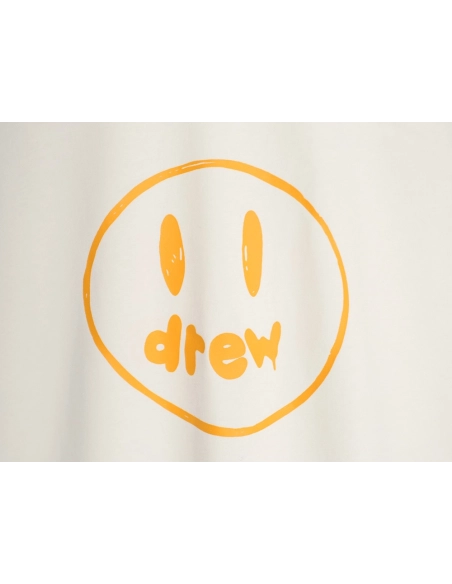Drew House Line Smiley Face Print Crew Neck Short Sleeve T-Shirt,drew house