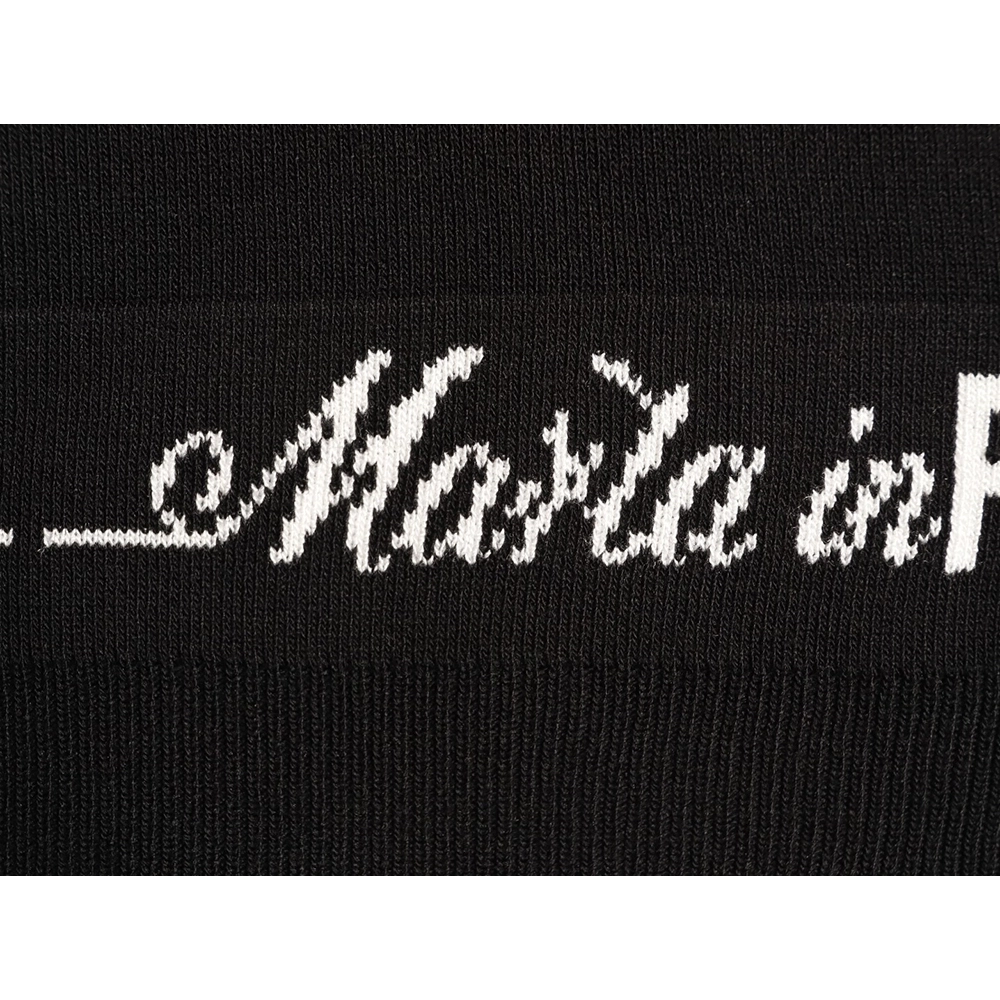Fendi Short-Sleeve Jacquard Knit T-Shirt with Dashed-Line Lettering at the Hem,Fendi