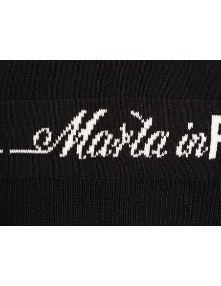 Fendi Short-Sleeve Jacquard Knit T-Shirt with Dashed-Line Lettering at the Hem,Fendi