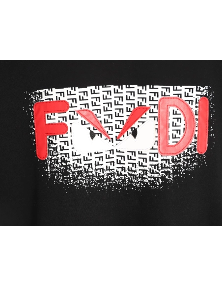 Fendi monster eye letter short-sleeved T-shirt TSK1,Fendi