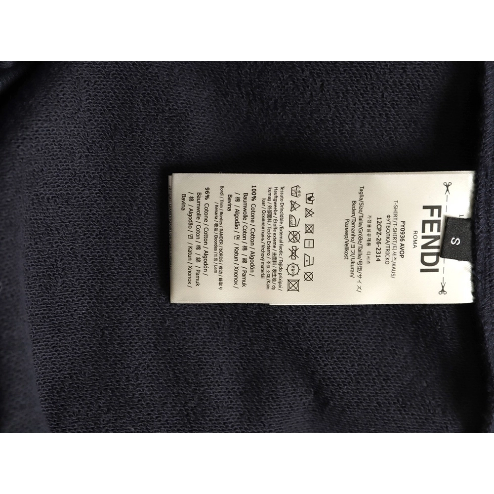 Fendi Blue Letter-Embroidered Hoodie,Fendi