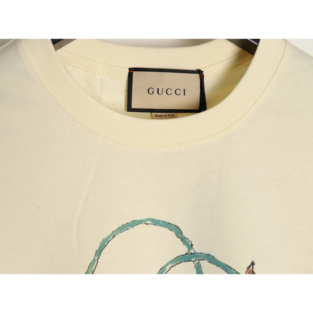 Gucci Canvas Bag Kitten Heavy Craft Short-Sleeve T-Shirt,Gucci