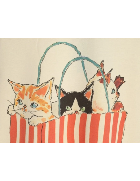 Gucci Canvas Bag Kitten Heavy Craft Short-Sleeve T-Shirt,Gucci