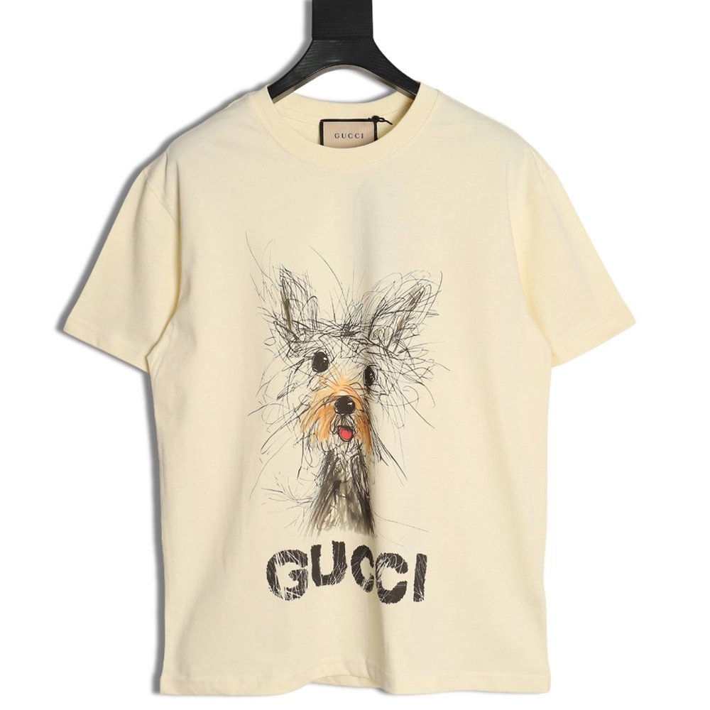 Gucci Sketch Puppy Short-Sleeve T-Shirt,Gucci