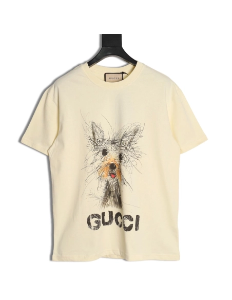 Gucci Sketch Puppy Short-Sleeve T-Shirt,Gucci