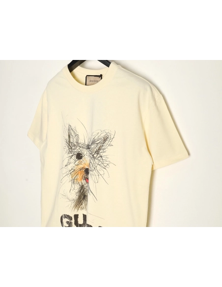 Gucci Sketch Puppy Short-Sleeve T-Shirt,Gucci