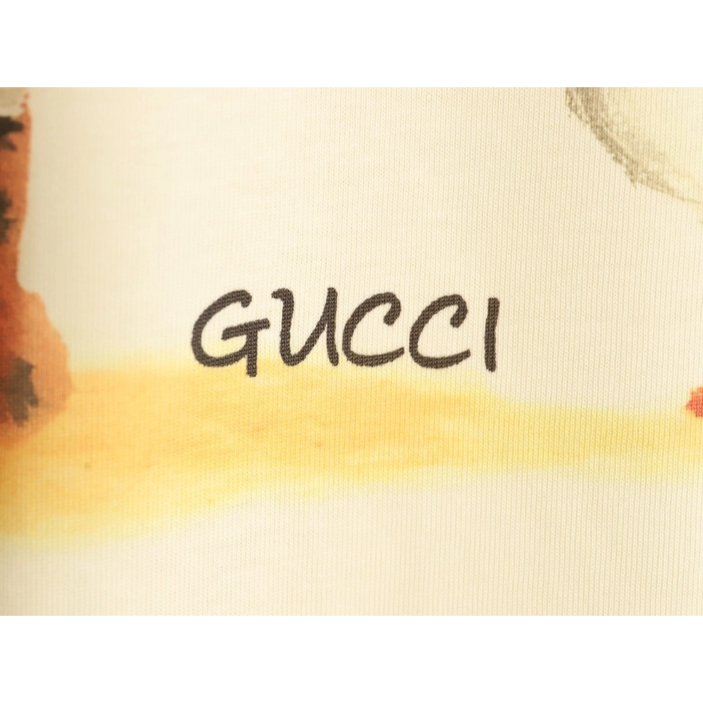 Gucci Fun Cartoon Print Short-Sleeve T-Shirt,Gucci