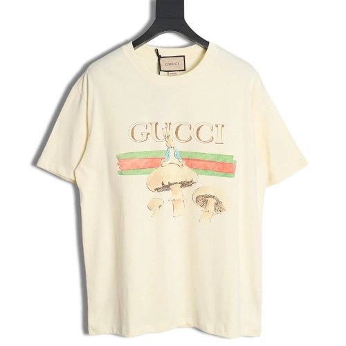 Gucci classic logo mushroom print short-sleeved T-shirt,Gucci