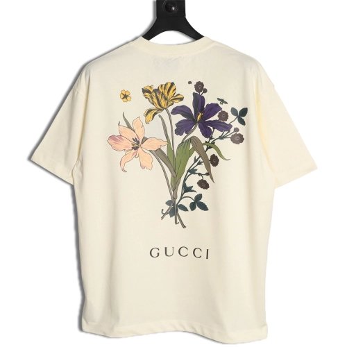 Gucci Floral Letter Print Short-Sleeve T-Shirt,Gucci