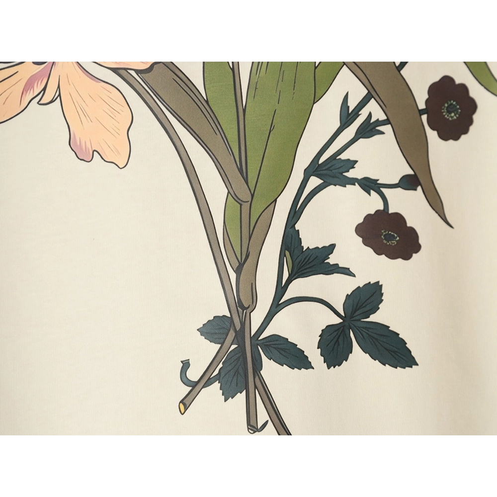 Gucci Floral Letter Print Short-Sleeve T-Shirt,Gucci