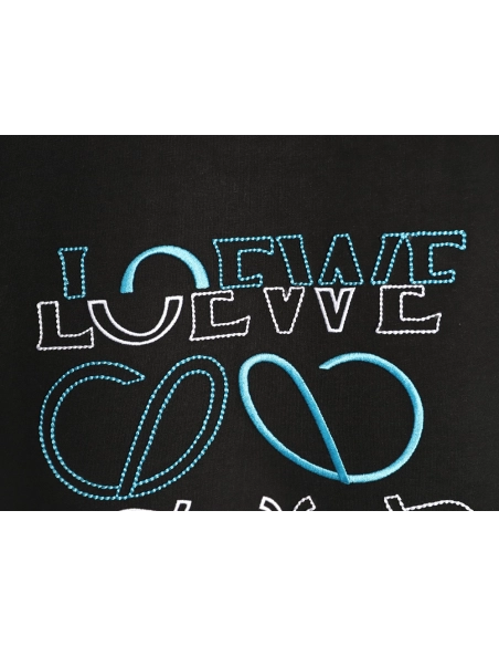 Loewe misaligned logo embroidered short-sleeved T-shirt TSK1,Loewe