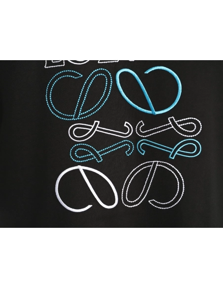 Loewe misaligned logo embroidered short-sleeved T-shirt TSK1,Loewe