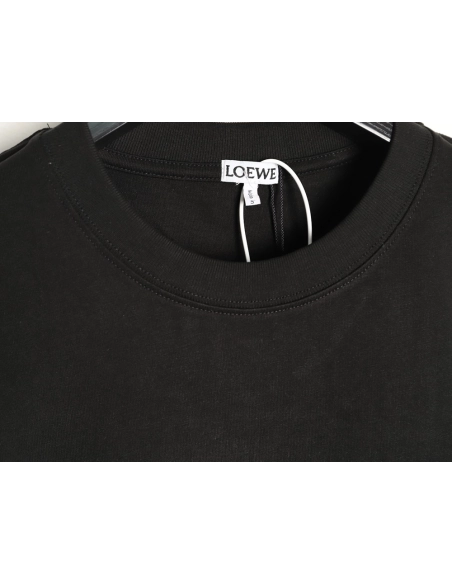 Loewe misaligned logo embroidered short-sleeved T-shirt TSK1,Loewe