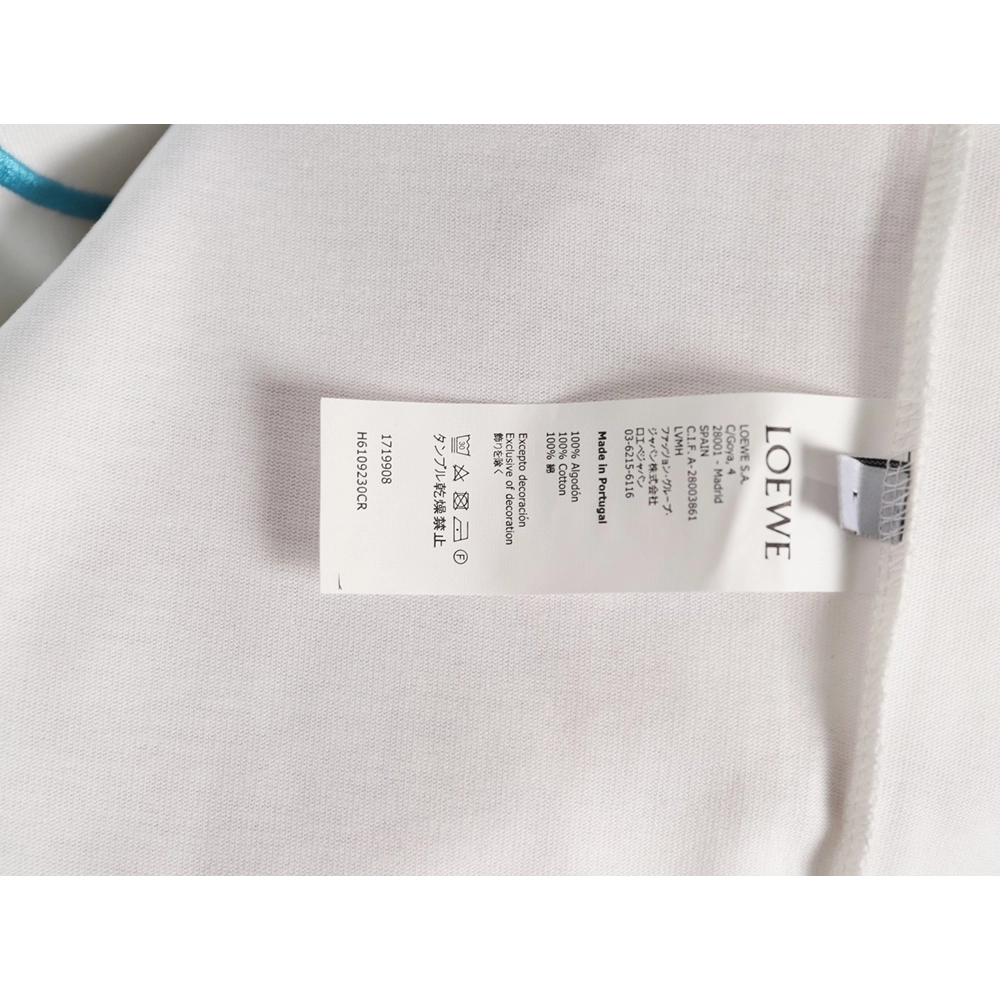 Loewe misaligned logo embroidered short-sleeved T-shirt,Loewe