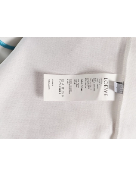 Loewe misaligned logo embroidered short-sleeved T-shirt,Loewe