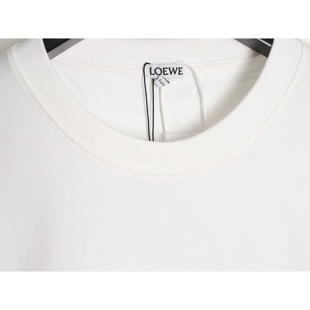 Loewe misaligned logo embroidered short-sleeved T-shirt,Loewe