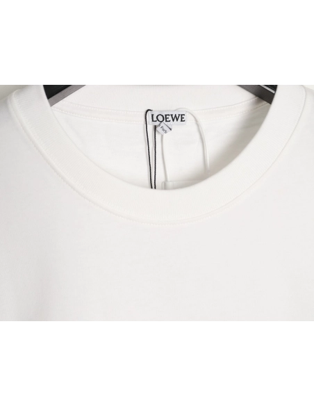 Loewe misaligned logo embroidered short-sleeved T-shirt,Loewe