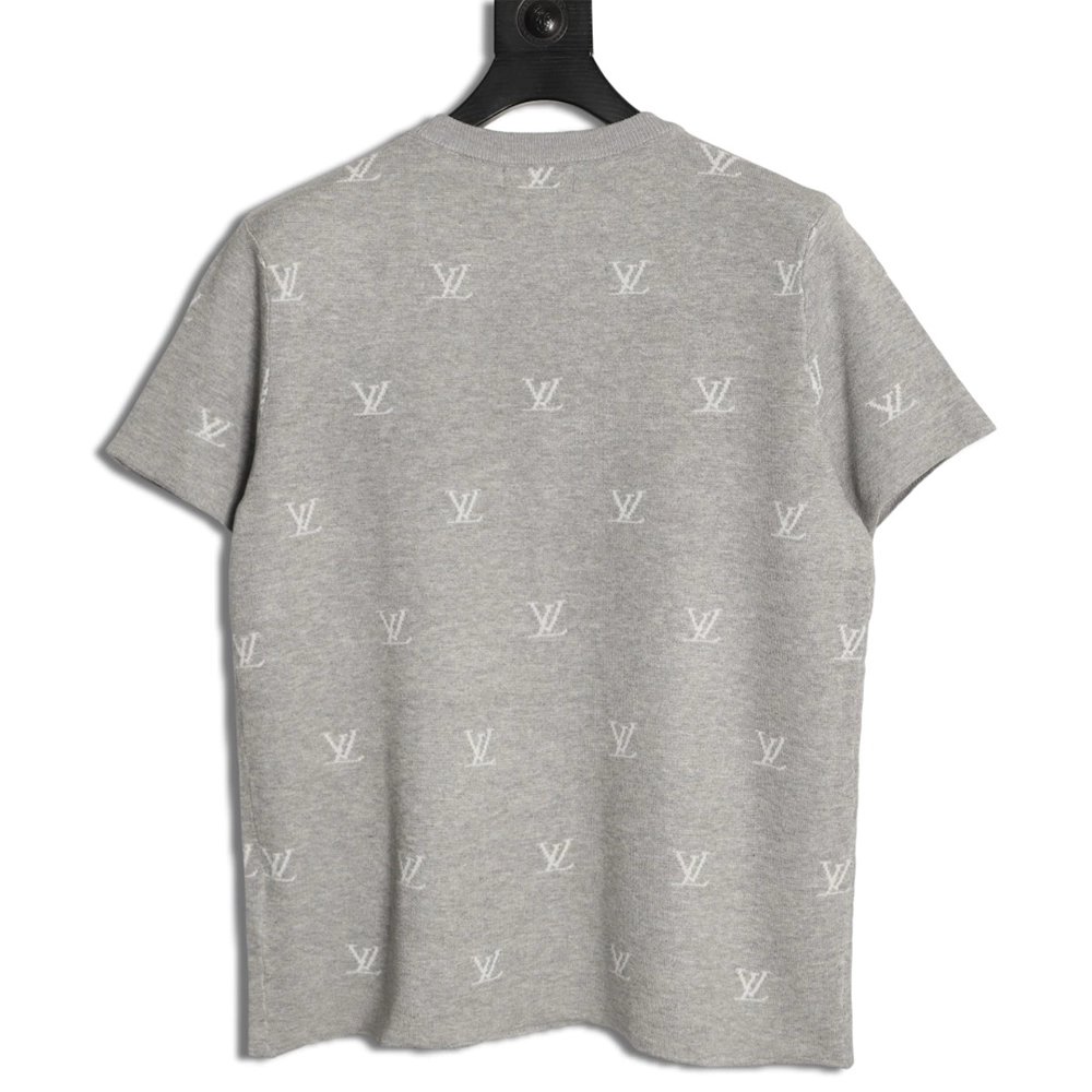 Louis Vuitton all-over monogram logo jacquard knit short-sleeved T-shirt,Louis Vuitton