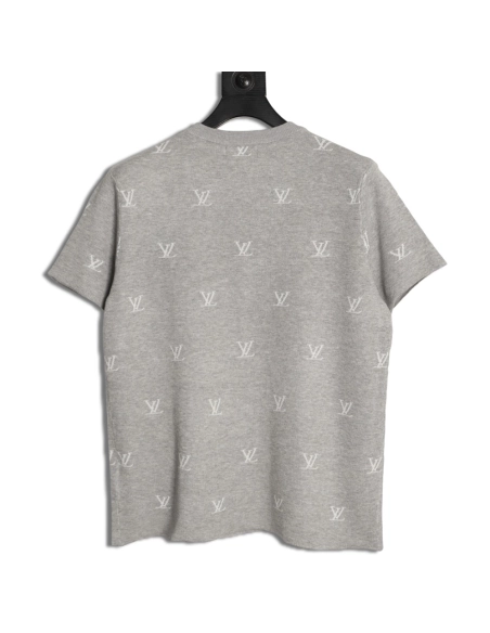 Louis Vuitton all-over monogram logo jacquard knit short-sleeved T-shirt,Louis Vuitton